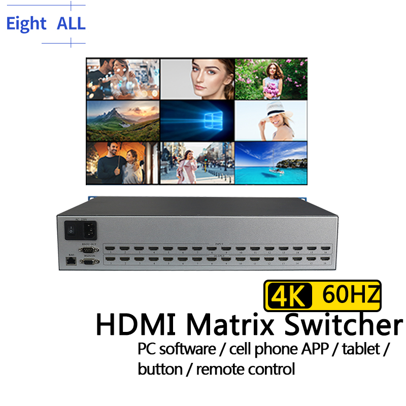 Power Over Ethernet - 4K @ 60 HDMI مصفوفة التبديل