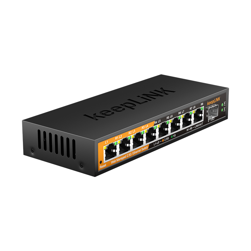 Power Over Ethernet - محول إيثرنت مُدار من KeepLiNK ذو