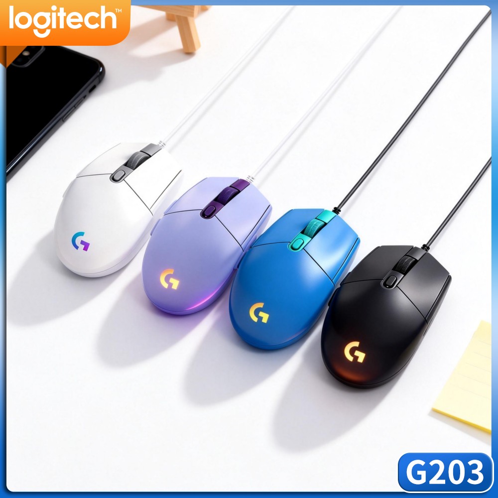 فأرة ألعاب سلكية Logitech G203 - مراجعة Logitech Mouse G203 وسعره
