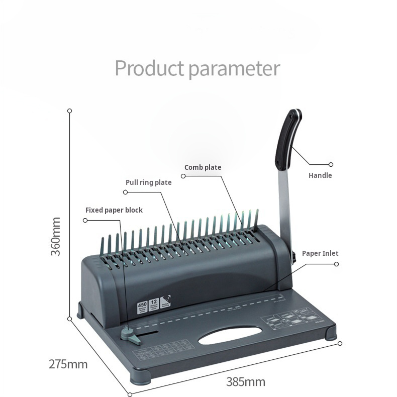 آلة تجليد يدوية بمشبك مطاطي ذو - مراجعة Binding Machine Comb وسعره